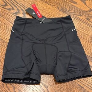 NWT Baleaf sz S Padded bike biker shorts Black UPF50+ side pockets